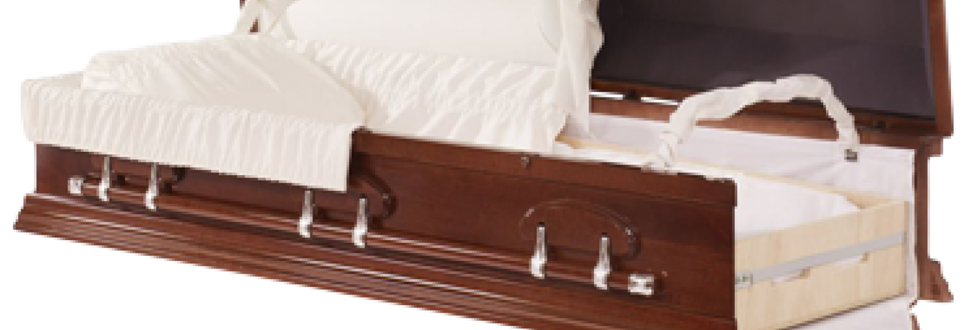 casket with wooden insert inside