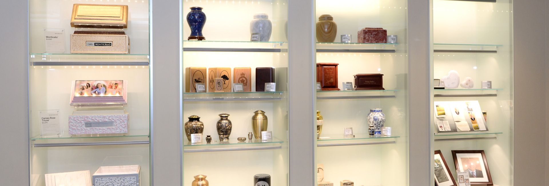 TSA Pickering Funeral Centre, serving the community with professional and compassionate funeral services. TSA Pickering Funeral Centre urns