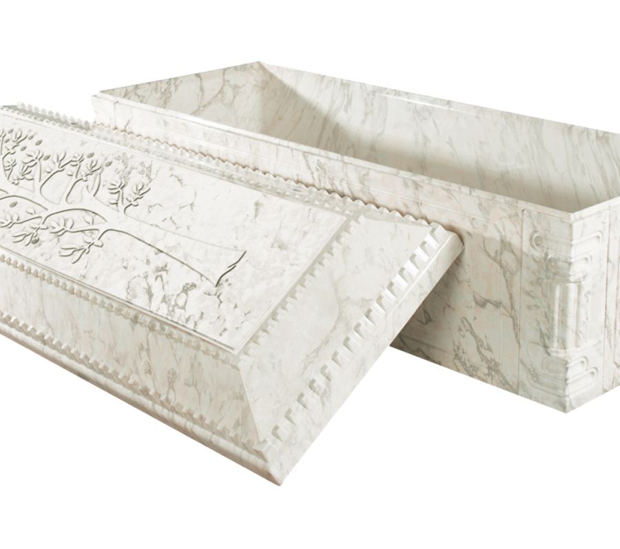 vault with tree etched on it