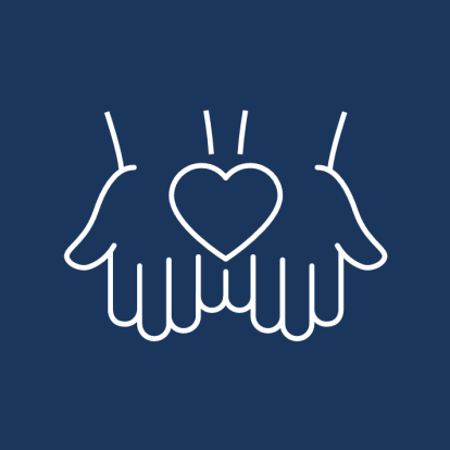icon of hands holding a heart