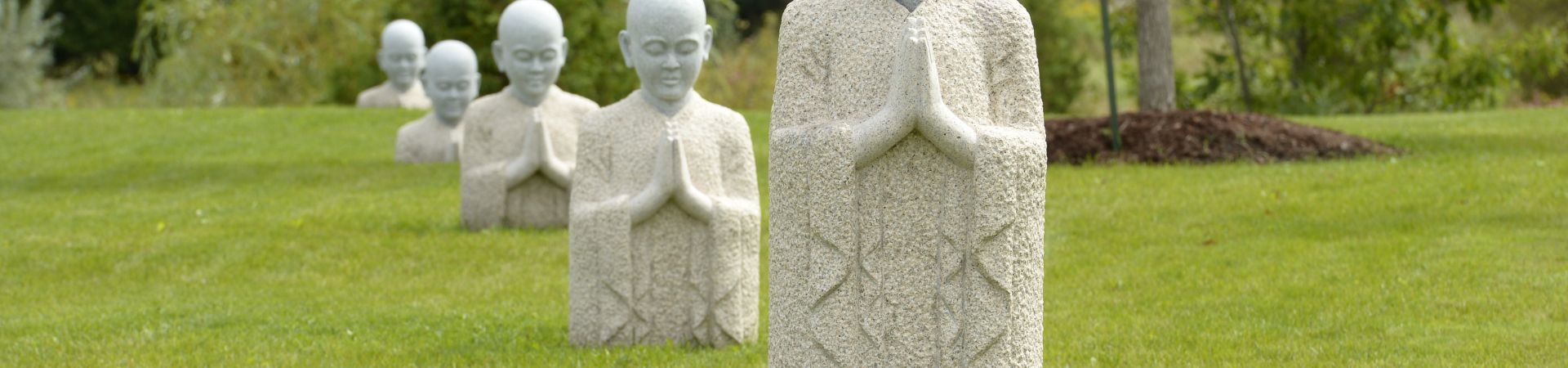 buddist monk sculptures