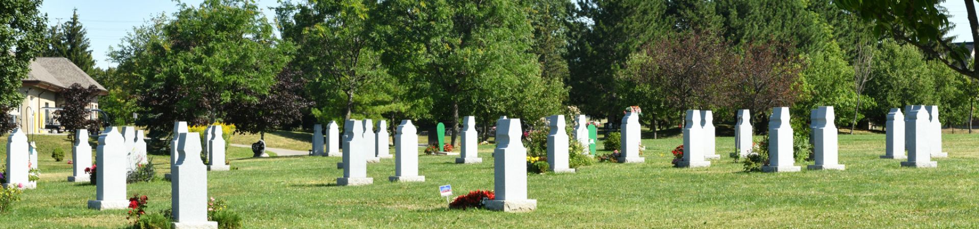 upright graves at Meadowvale Cemetery